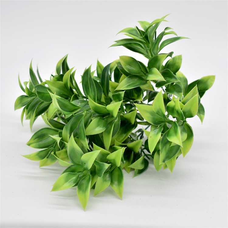 Buchet artificial cu frunze portocalii din plastic pentru decor