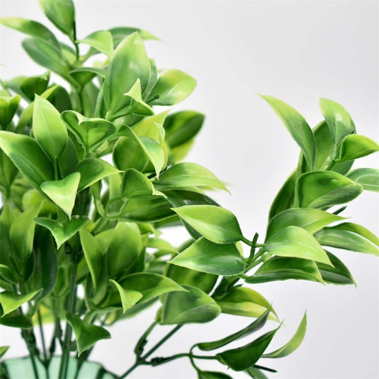 Buchet artificial cu frunze portocalii din plastic pentru decor