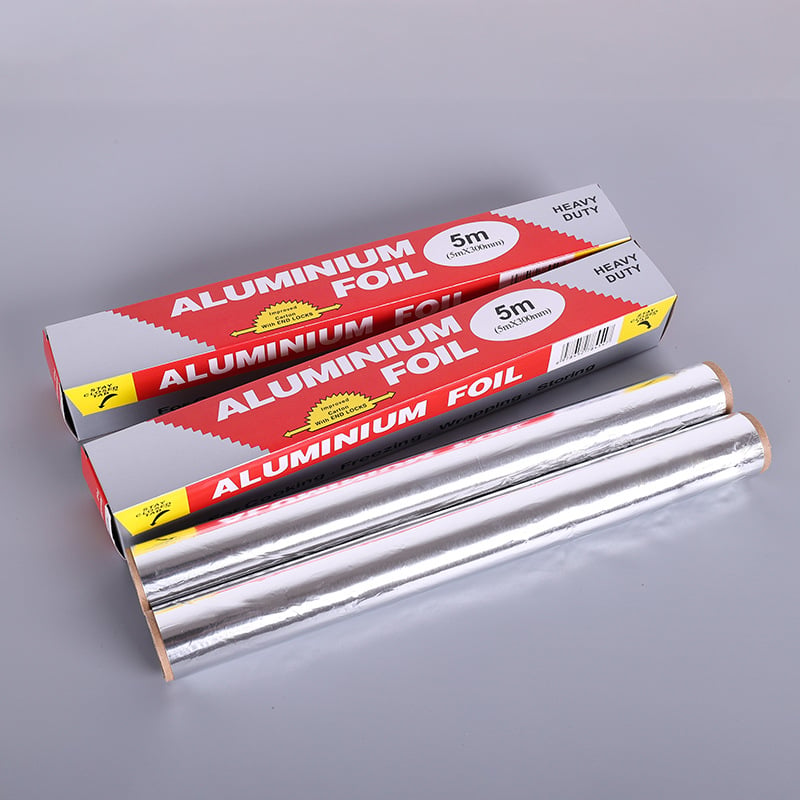 Rolă de folie de aluminiu, rezistentă la temperaturi înalte, pentru cuptor, folie îngroșată pentru coacerea peștelui și gătit acasă, lățime 30 cm