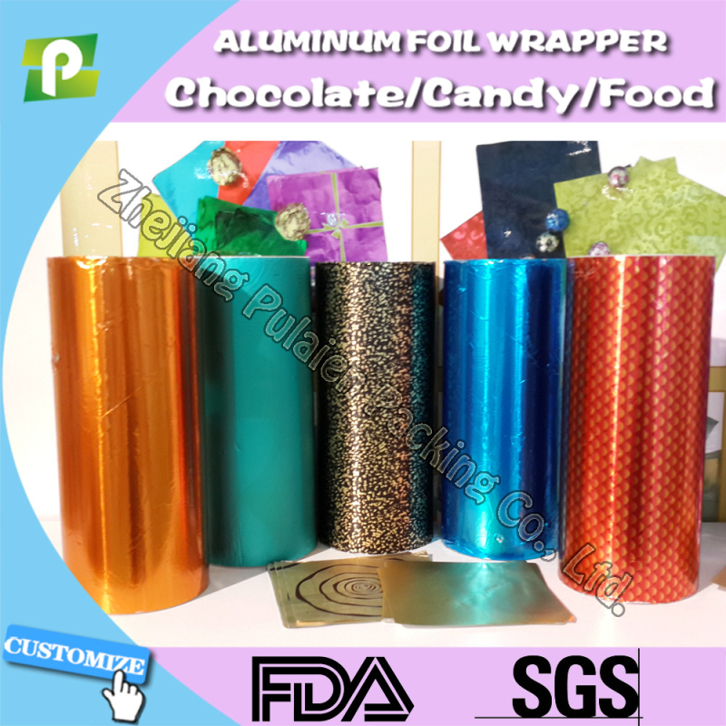 Folie de aluminiu personalizată pentru ambalarea ciocolatei, cu monede și lingouri aurii, inimă, folie colorată pentru alimente