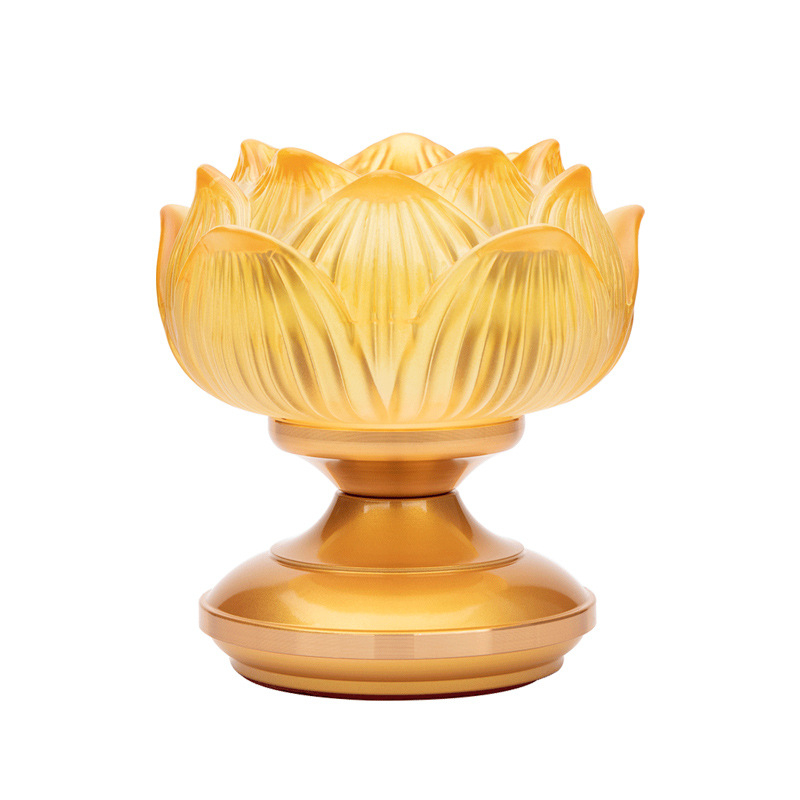 Suport din sticlă pentru lampă de unt cu lotus, pentru uz casnic
