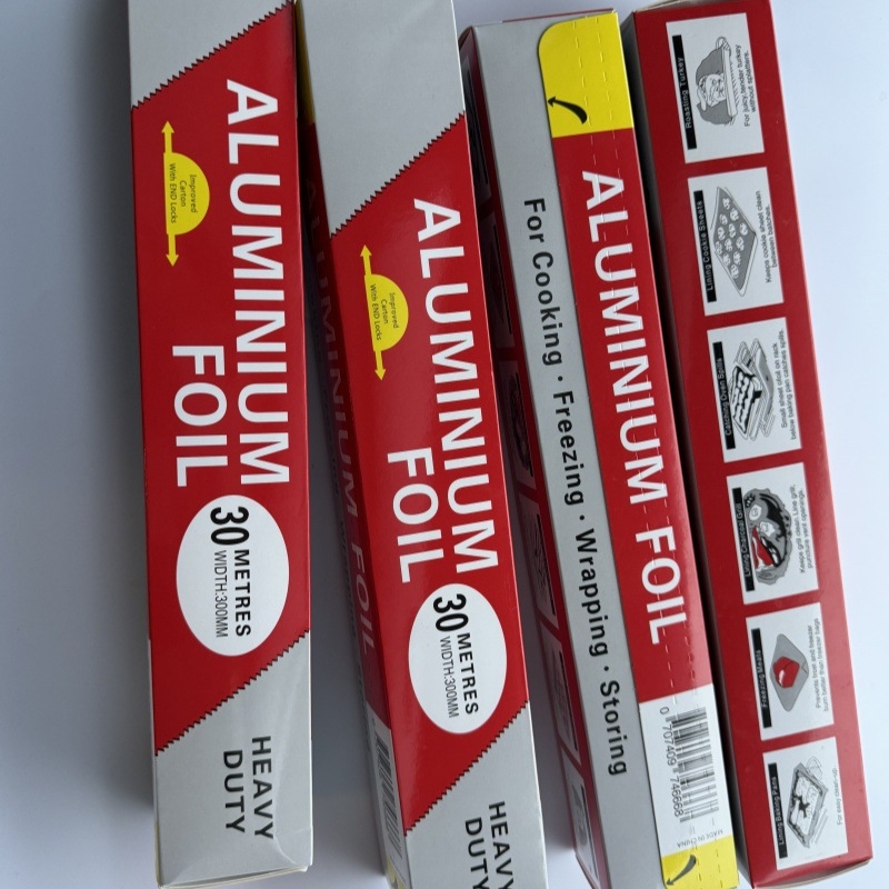 Folie de aluminiu alimentară, uz casnic – rolă mare pentru grătar și cuptor, 0,015 mm, rezistentă la temperatură, antiaderent