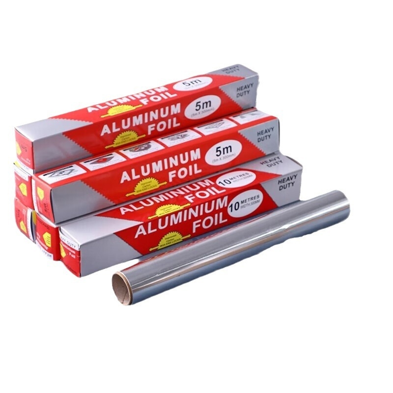 Folie de aluminiu alimentară, uz casnic – rolă mare pentru grătar și cuptor, 0,015 mm, rezistentă la temperatură, antiaderent