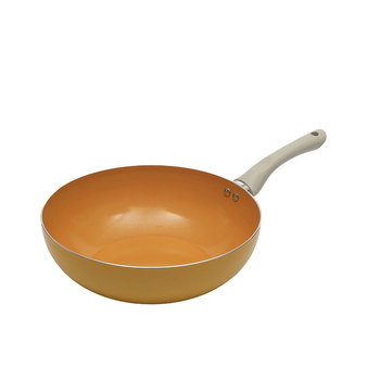 Tigaie din aluminiu cu fund dublu, fund plat, antiaderentă, fum redus, în stil coreean colorat, tigaie pentru friptură