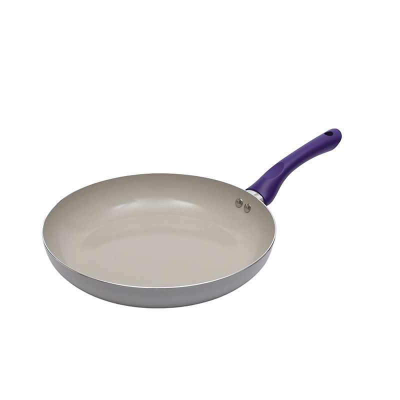 Tigaie din aluminiu cu fund dublu, fund plat, antiaderentă, fum redus, în stil coreean colorat, tigaie pentru friptură