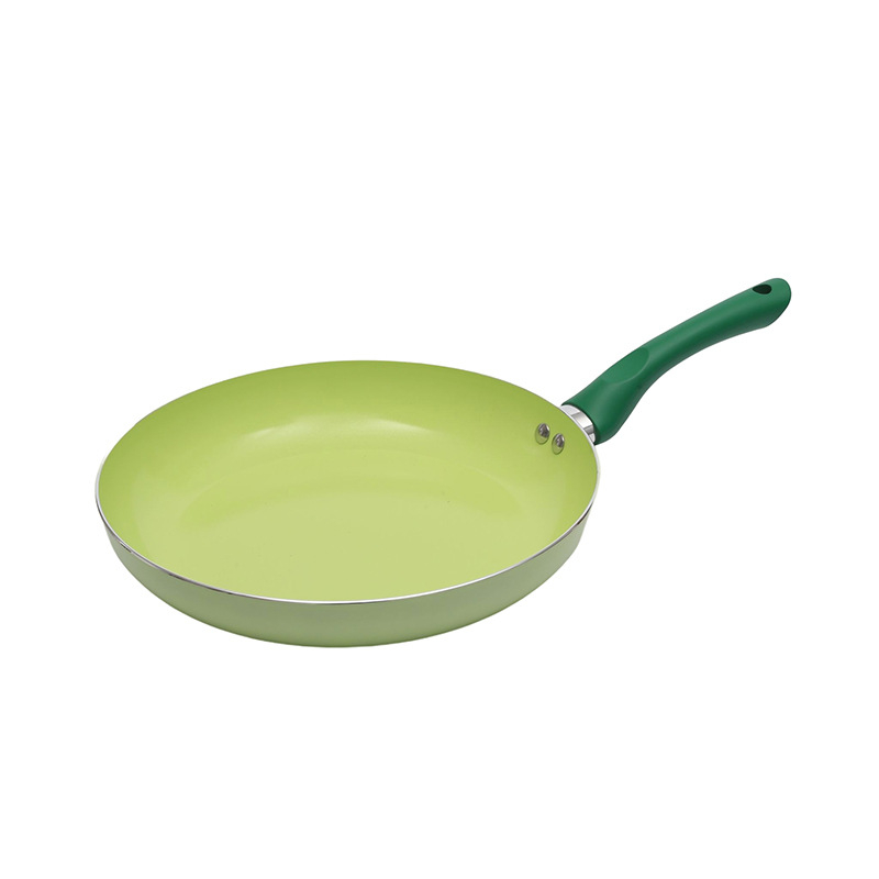 Tigaie din aluminiu cu fund dublu, fund plat, antiaderentă, fum redus, în stil coreean colorat, tigaie pentru friptură
