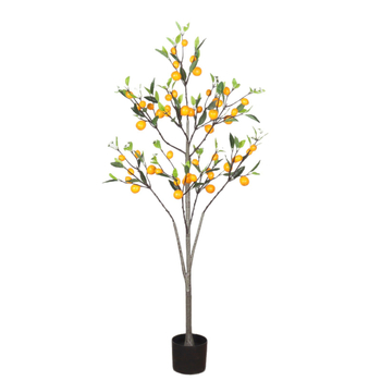 Copac citrice artificial pentru interior – plantă decorativă în ghiveci, de podea