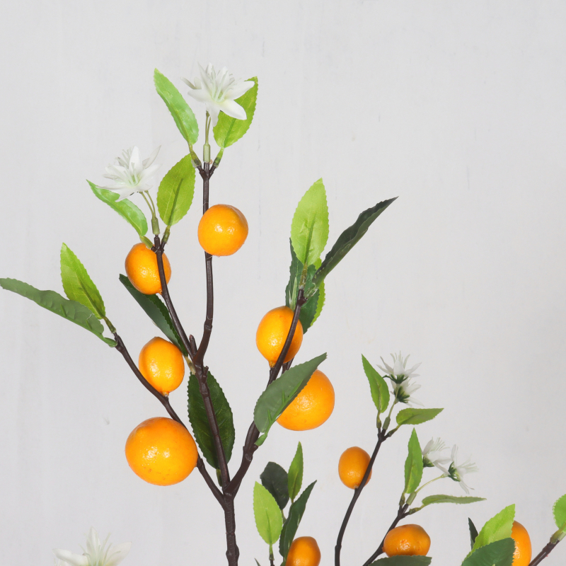 Copac citrice artificial pentru interior – plantă decorativă în ghiveci, de podea