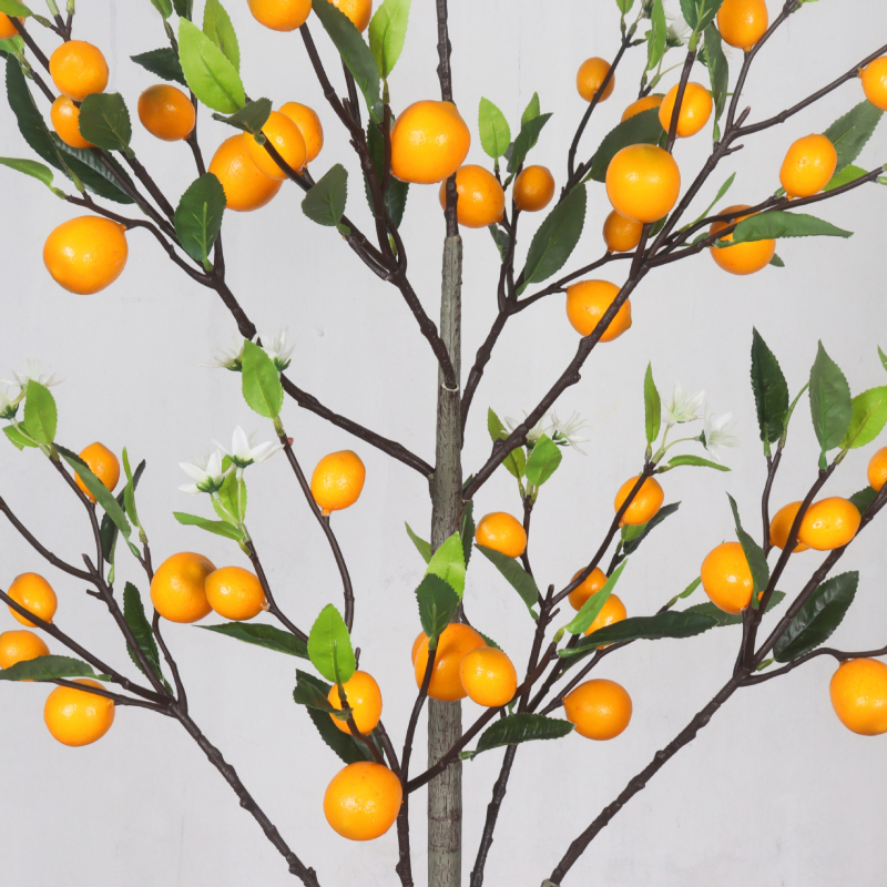 Copac citrice artificial pentru interior – plantă decorativă în ghiveci, de podea