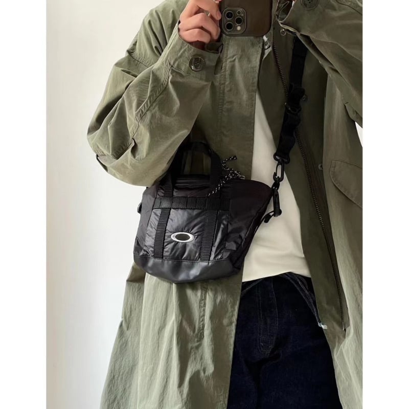 Geantă crossbody din nylon pentru bărbați, stil vintage, cu buzunar pentru telefon