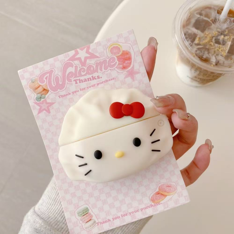 Dumpling Kitty θήκη προστασίας σιλικόνης για Apple AirPods 4 – ασύρματα ακουστικά με θήκη φόρτισης