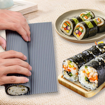 Covoraș din silicon pentru sushi – rulare cu alge și orez, instrument DIY sushi, culori: roșu, maro, negru, gri