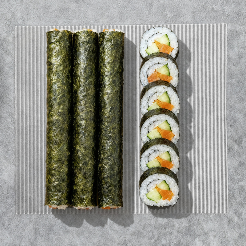 Covoraș din silicon alb, pătrat, pentru sushi – instrument de bucătărie pentru rularea sushi