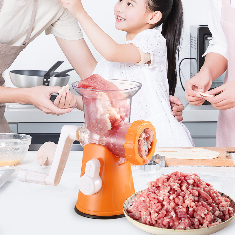 Mărunțitor de carne manual și tocător de legume cu presă de usturoi și aparat de umplere cârnați