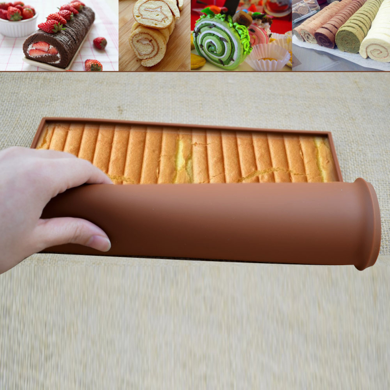 Mată de imprimare din silicon pentru Swiss roll și rulouri de tort – covoraș decorativ pentru coacere pentru copii