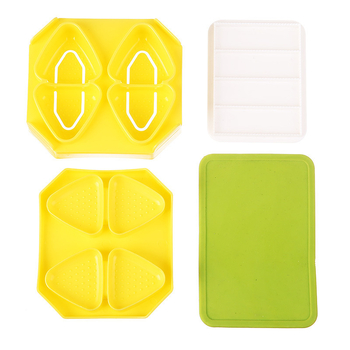 Formă japoneză mini triunghiulară pentru bile de orez, matriță pentru orez pentru copii, matriță sushi DIY, porție o singură mușcătură, model B41