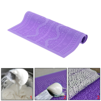 Formă din silicon pentru tort cu model dantelat fondant, testată conform standardelor europene, fără miros, CT-015
