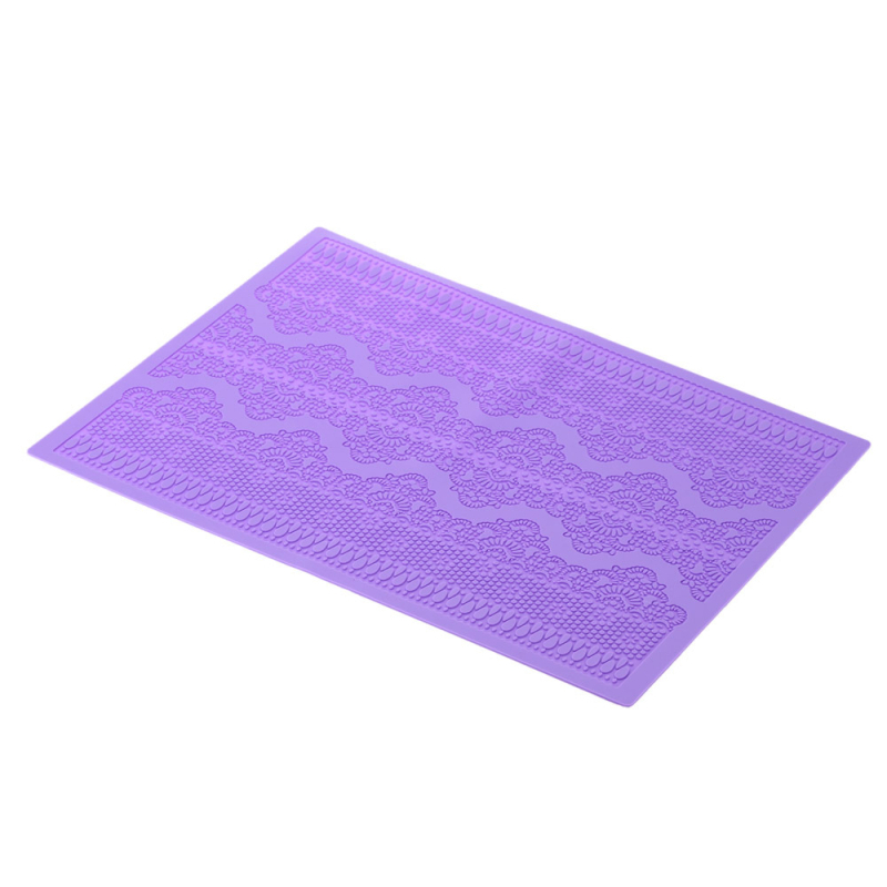 Formă din silicon pentru tort cu model dantelat fondant, testată conform standardelor europene, fără miros, CT-015