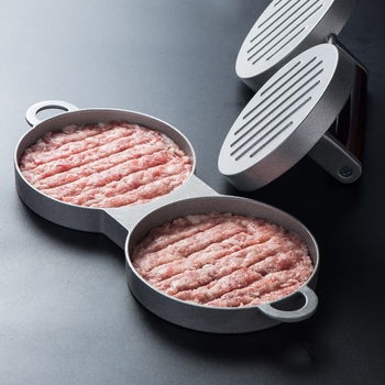 Presă pentru burger din aliaj de aluminiu cu scară de măsură, unealtă de modelare a chiftițelor pentru producție în loturi