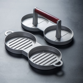 Presă pentru burger din aliaj de aluminiu cu scară de măsură, unealtă de modelare a chiftițelor pentru producție în loturi
