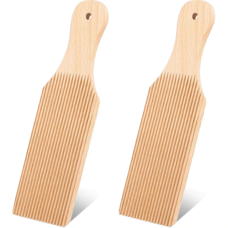 Placă din lemn de fag pentru gnocchi și găluște, cu model în spirală