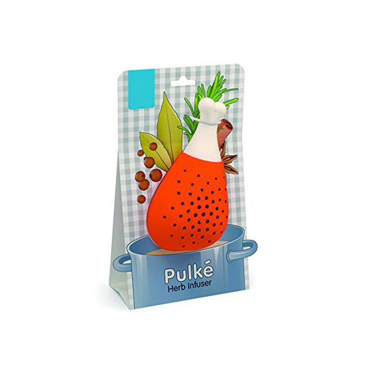 Filtru din silicon pentru condimente pentru pulpele de pui, filtru pentru supe și ciorbe, stil coreean, dimensiuni 14 × 7 × 5 cm, 52 g