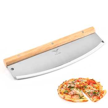 PS350 Cuțit rocker pentru pizza din oțel inoxidabil, extra-large, pentru aluat și pâine