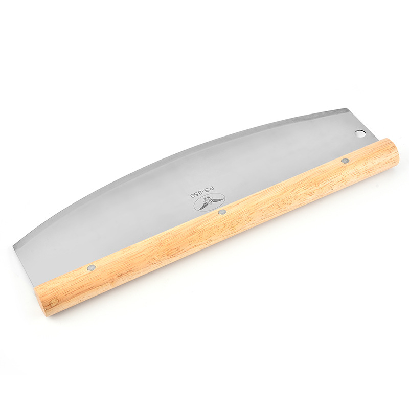 PS350 Cuțit rocker pentru pizza din oțel inoxidabil, extra-large, pentru aluat și pâine