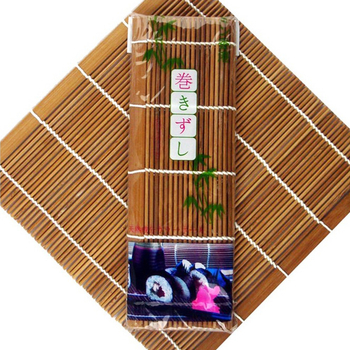 Mat de sushi din bambus – unealtă DIY pentru înfășurarea cu nori și orez, margini late carbonizate, lucrat manual