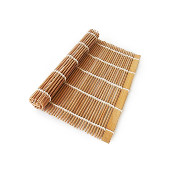 Mat de sushi din bambus – unealtă DIY pentru înfășurarea cu nori și orez, margini late carbonizate, lucrat manual