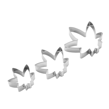 Set forme pentru biscuiți din oțel inoxidabil, în formă de frunză, pentru fondant și decorarea torturilor - unelte de patiserie DIY