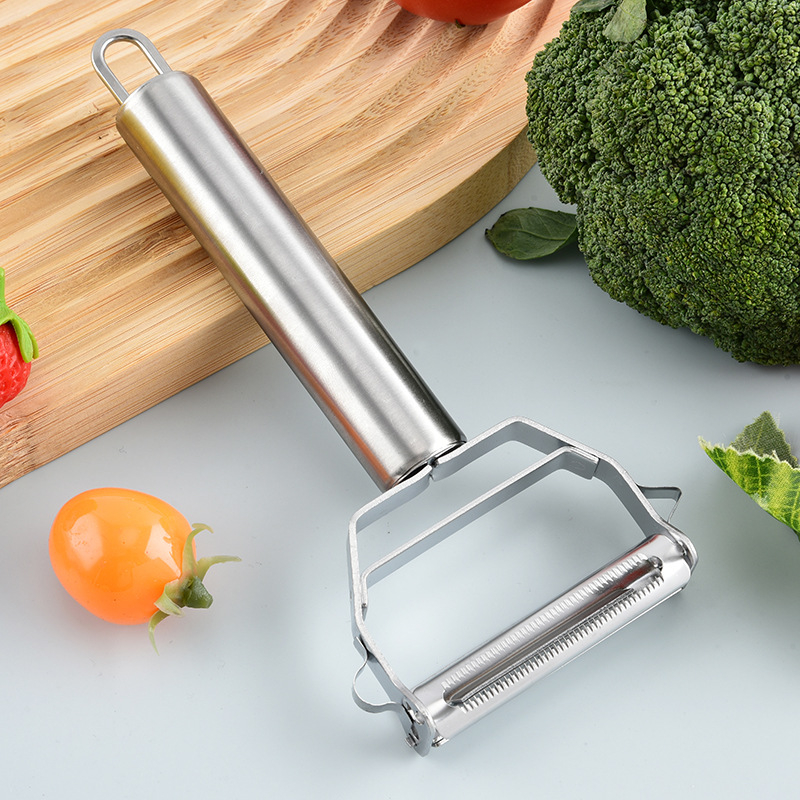 Cuțit de bucătărie din oțel inoxidabil, 3-în-1 pentru curățarea fructelor și legumelor