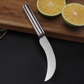 Cuțit din oțel inoxidabil, curbat pentru fructe, cuțit pentru ananas, cuțit pentru banană, curățător de fructe și legume