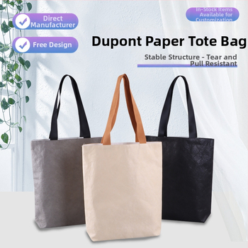 DuPont papierová taška s vlastným logom, nepremokavý kraft papier, darčeková taška na výstavy, umývateľná, vintage štýl