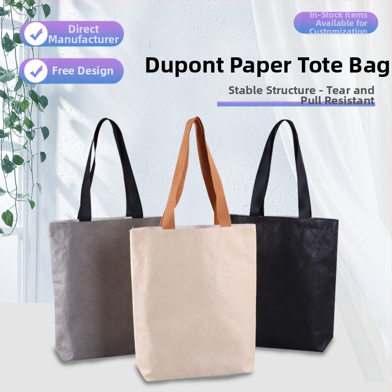 DuPont papierová taška s vlastným logom, nepremokavý kraft papier, darčeková taška na výstavy, umývateľná, vintage štýl