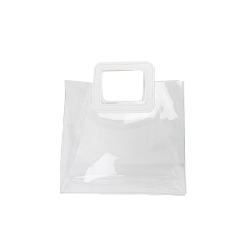 Geantă de cadouri din PVC transparent, geantă de mână pentru cadouri de ziua de naștere, ambalaj plastic cu logo personalizat, stil festiv