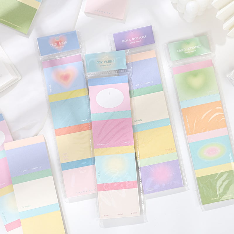 Note adezive Color Dream pentru jurnal – stil minimalist, proaspăt