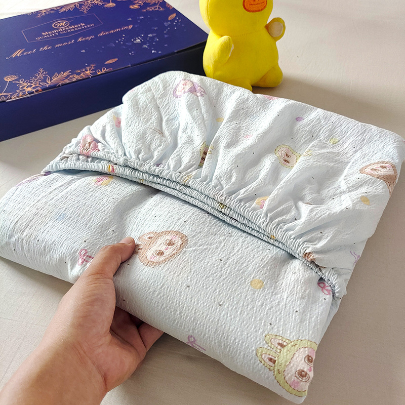 Set de pat Jacquard cu fixare dublă, 3 piese, protecție împotriva prafului și murdăriei, maro, pentru pat de 1,8 m