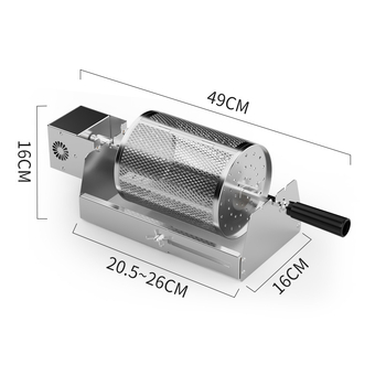 Grill fluture rotativ, coș circular pentru grătar din oțel inoxidabil 304