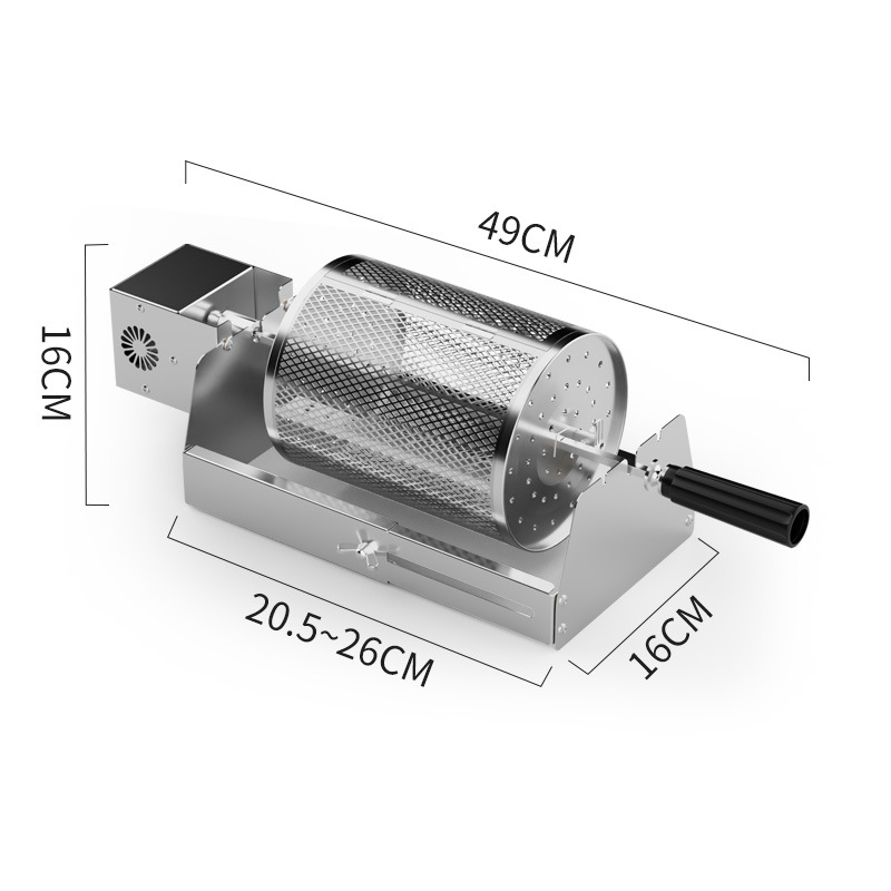 Grill fluture rotativ, coș circular pentru grătar din oțel inoxidabil 304