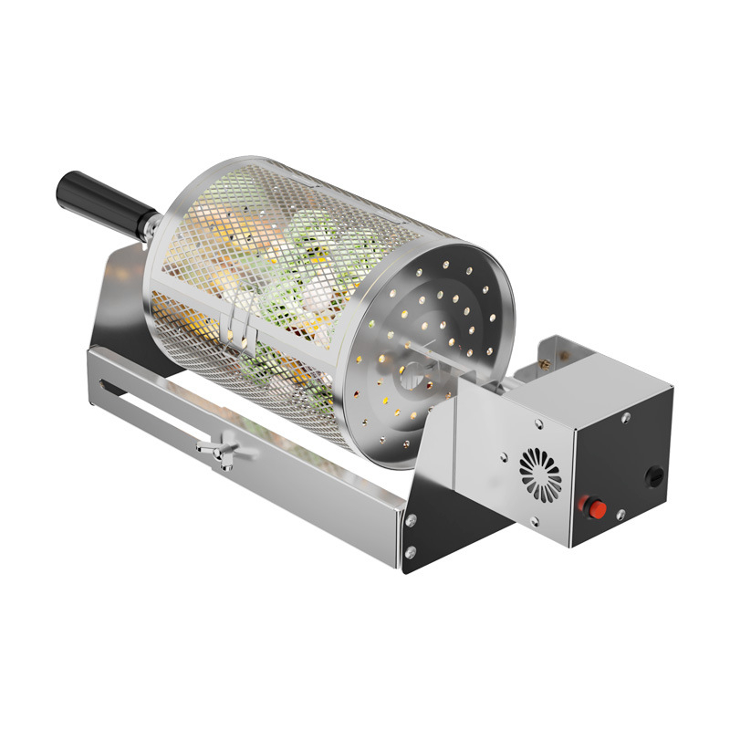 Grill fluture rotativ, coș circular pentru grătar din oțel inoxidabil 304