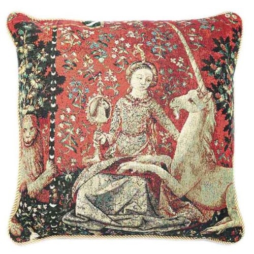 Husă de pernă jacquard cu model floral Gobelin, din bumbac