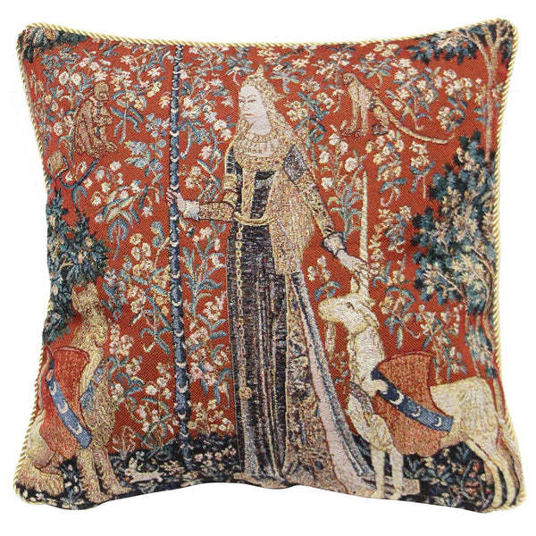 Husă de pernă jacquard cu model floral Gobelin, din bumbac