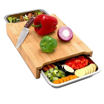 Tocător de bucătărie pentru uz casnic, tocător multifuncțional pentru fructe și legume, din bambus, portabil