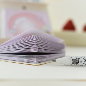 Chenxi Post-it-uri drăguțe cu personaje de desene animate — bloc memo pentru birou, 60 de pagini, pentru elevi