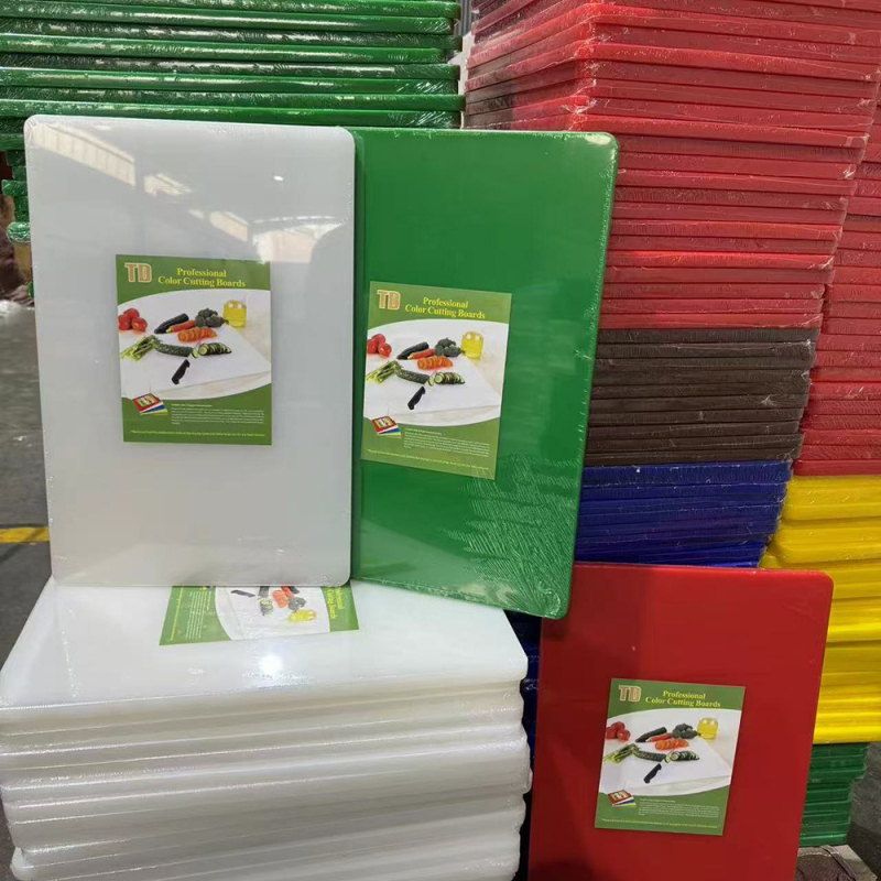 Placă de tăiere din PE, colorată, dreptunghiulară, mai groasă, cu două fețe, antiderapantă, antibacteriană, rezistentă la mucegai, rezistentă la coroziune, pentru bucătărie, tăiere fructe și legume