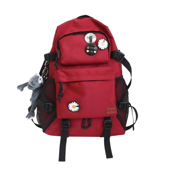 Harajuku páros hátizsák középiskolások és egyetemisták számára, kopásálló Oxford anyagból laptop-táska, embléma, szabadtéri utazásokhoz