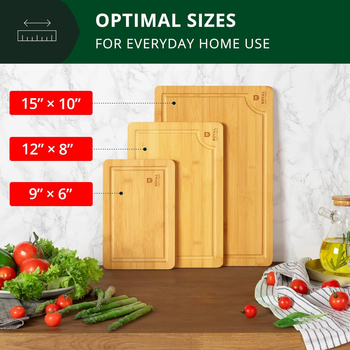tocător din lemn pentru bucătărie, cu canal pentru sucuri, design minimalist, potrivit pentru carne, legume și fructe, gros și durabil