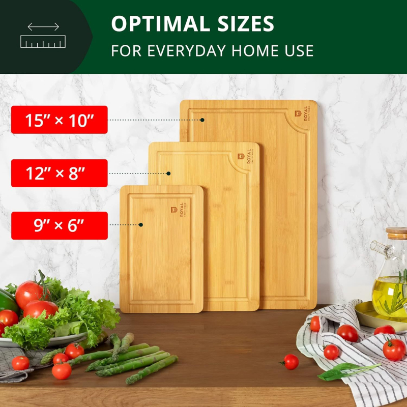 tocător din lemn pentru bucătărie, cu canal pentru sucuri, design minimalist, potrivit pentru carne, legume și fructe, gros și durabil