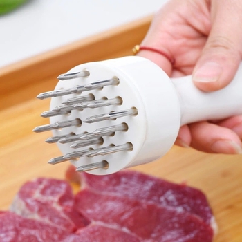 Acul din oțel inoxidabil pentru omogenizarea cărnii: cotlet de porc, fileuri de pui și aripioare; ciocan de carne; perforator pentru steak; înțepător pentru pielea de porc